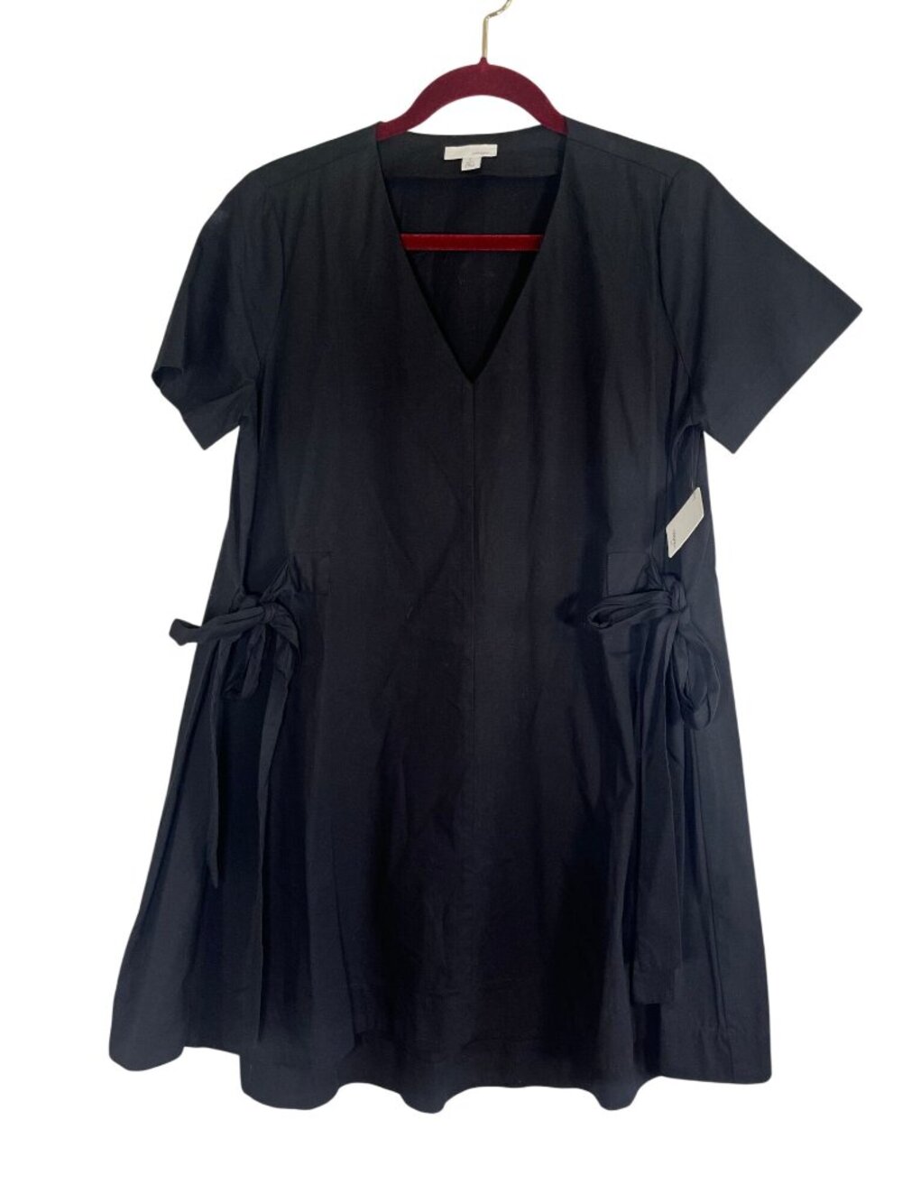 Neutral Tie Waist Dress Black PM Preppy Classic Chic Minimalist  Euro Staple
